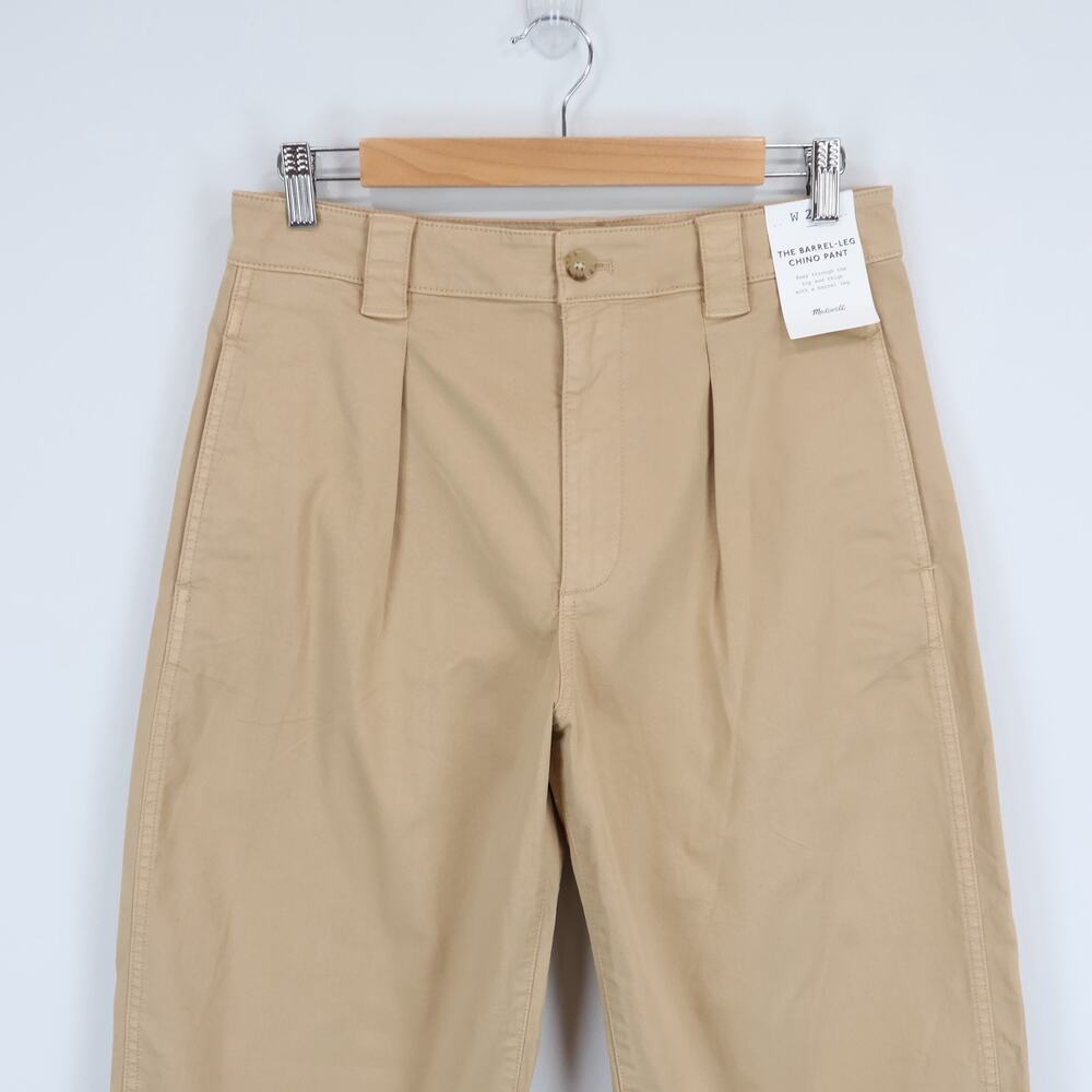 Madewell Relaxed High-Waist Cropped Chino Pants in Tan - Picture 3 of 8